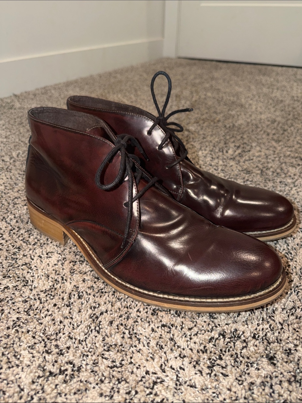 Dune London Men’s Chukka Boots Dark Brown Leather Men’s Size 13
